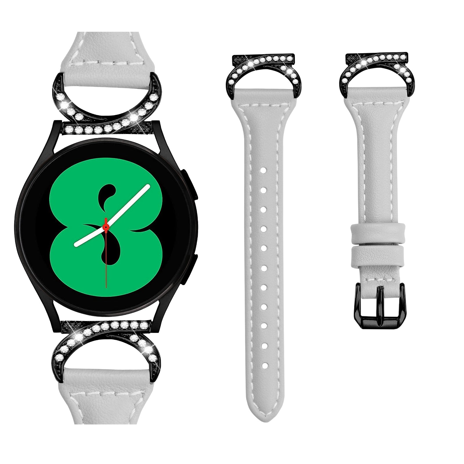 For Samsung Galaxy Watch 3 41mm Watch6 40mm 44mm Watch6 Classic 43mm 47mm Watch 5 40mm 44mm Watch4 40mm 44mm Watch Strap 20mm Leather Wristband with Black Buckle For Samsung Galaxy Watch 3 41mm Watch6 40mm 44mm Watch6 Classic 43mm 47mm Watch 5 40mm 44mm Watch4 40mm 44mm Watch Strap 20mm Leather Wristband with Black Buckle